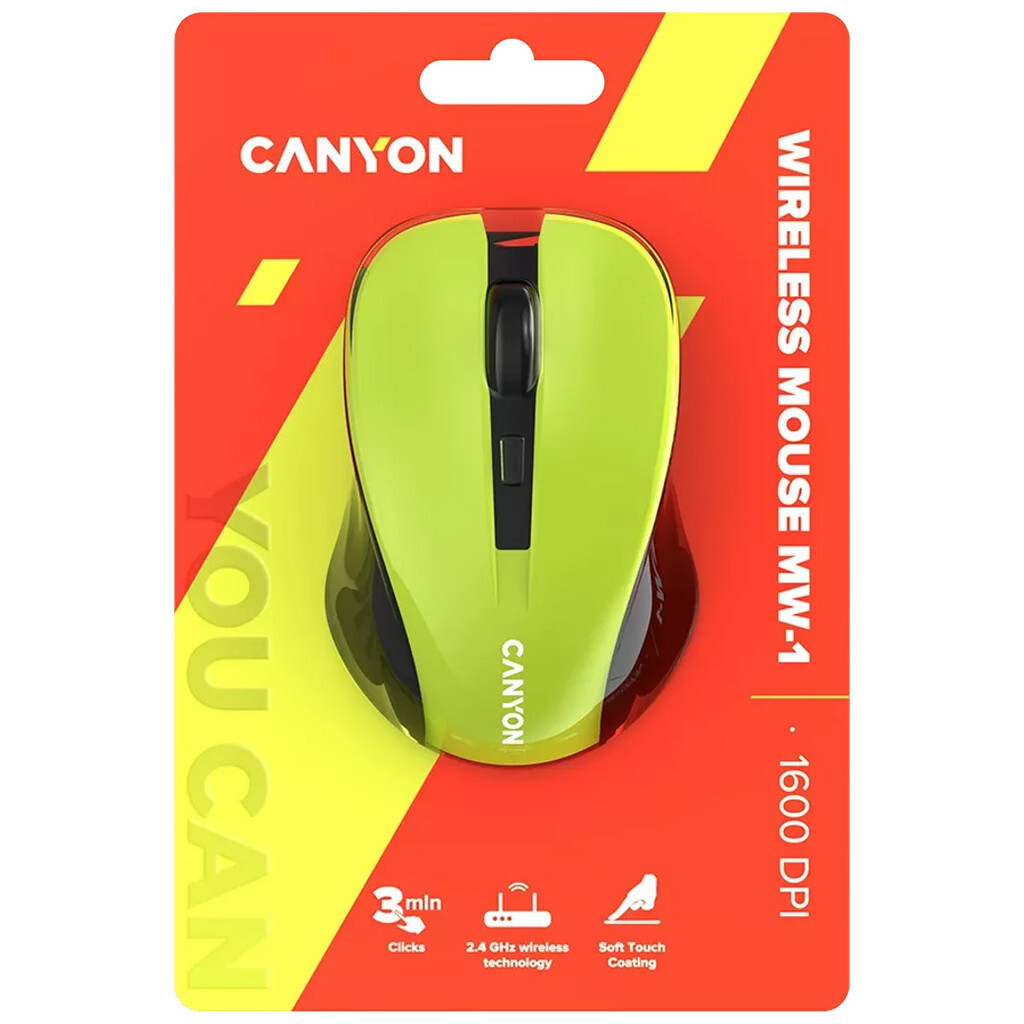 Мышь Canyon MW-1 Wireless Yellow (CNE-CMSW1Y) фото6