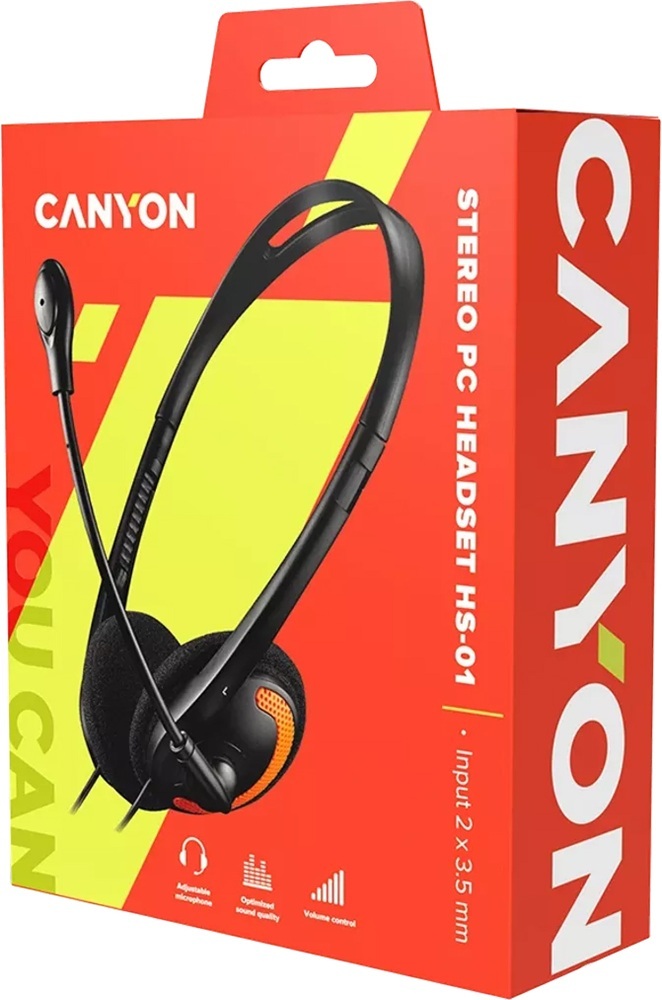 Гарнитура Canyon HS-01 Black Orange (CNS-CHS01BO фото