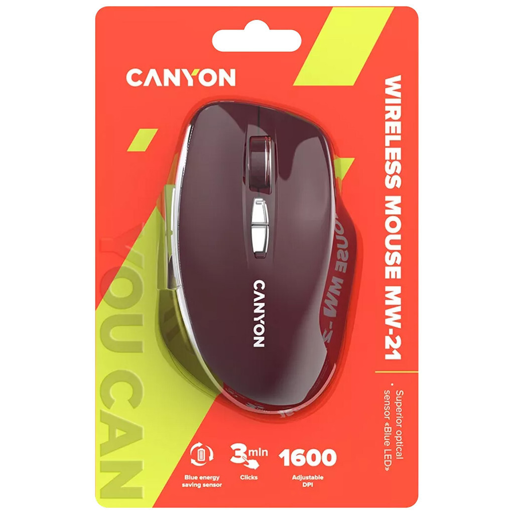 Мышь Canyon MW-21 Wireless Burgundy Red (CNS-CMSW21BR) фото6