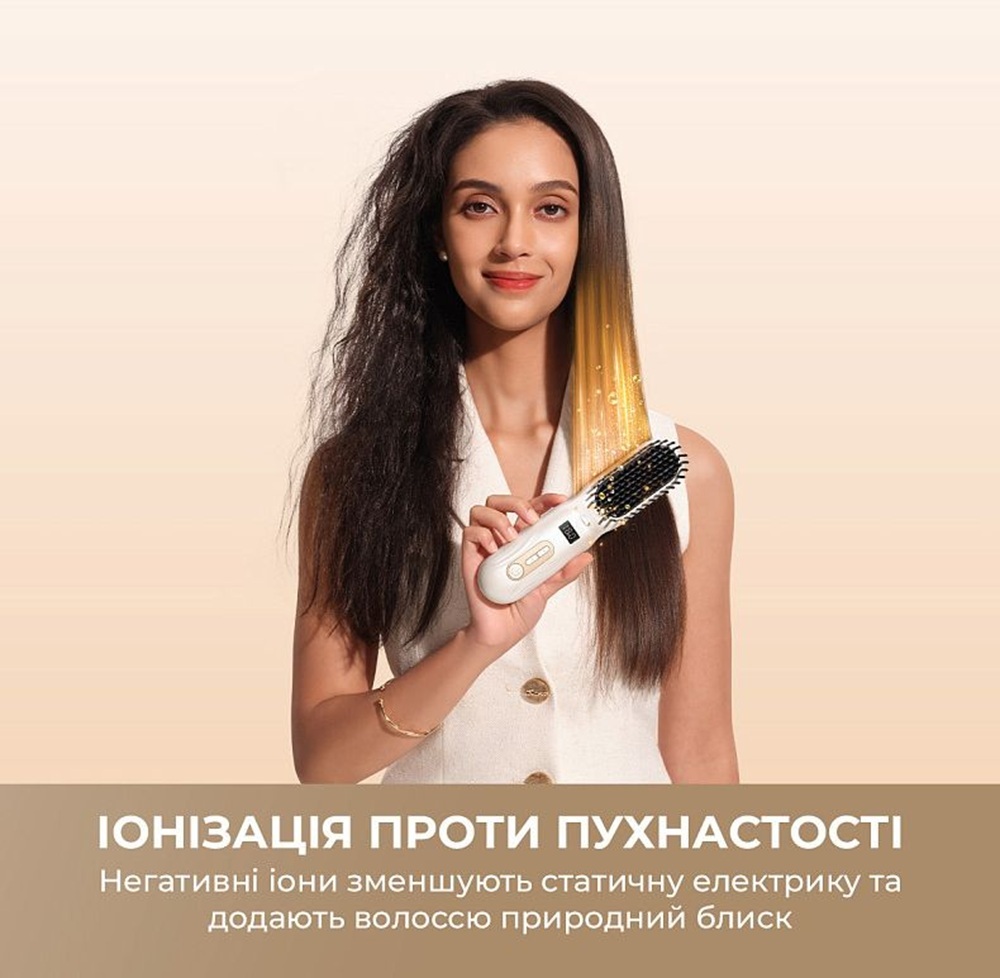 Беспроводная щетка-выпрямитель Dreame Silky White (AA02A-WH) фото