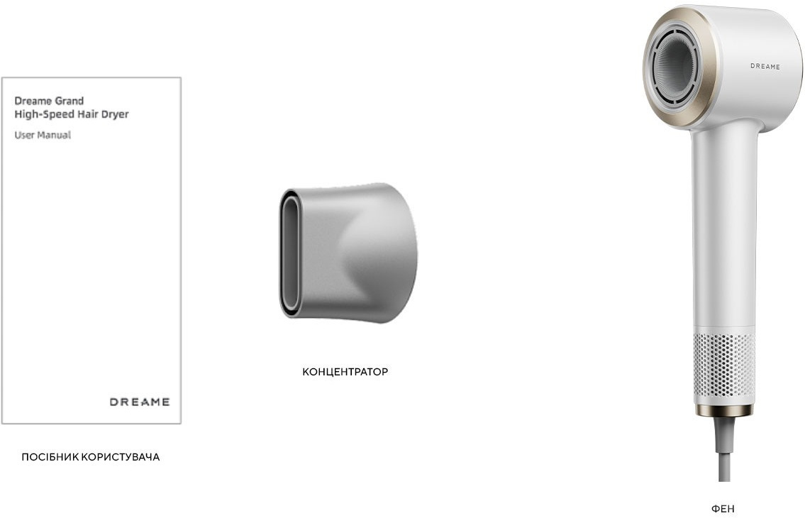 Фен Dreame Grand High-Speed Hair Dryer White (AHG11C-WH) фото2
