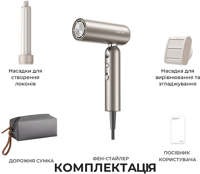 Фен-стайлер Dreame Pocket Titanium (AHD51-TI) фото2