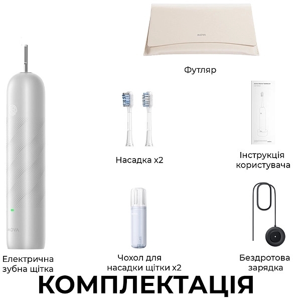 Електрична зубна щітка Mova Fresh Pro Sliver (ATB15A-SIL) фото2