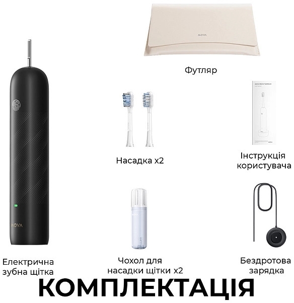 Електрична зубна щітка Mova Fresh Pro Black (ATB15A-BK) фото2