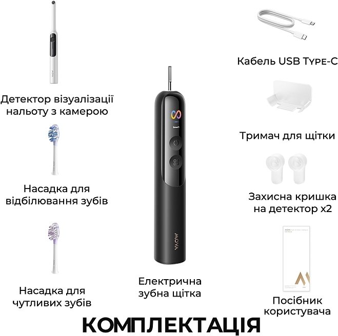 Электрическая зубная щётка Mova Fresh 20 Sensus Black (ATS25B-BK) фото2