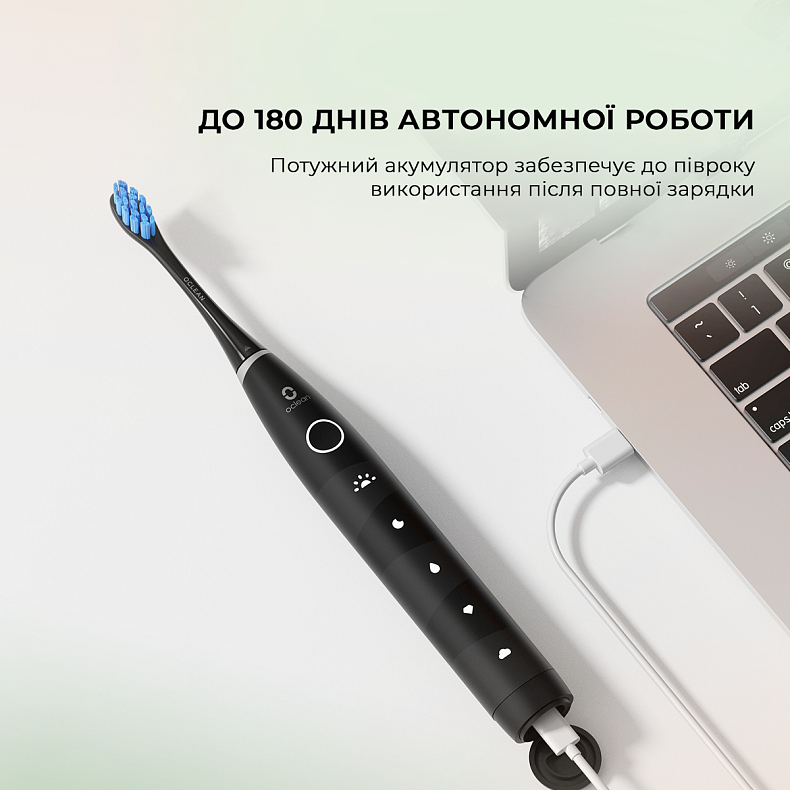 Електрична зубна щітка Oclean Flow S Black (6970810557343) фото5