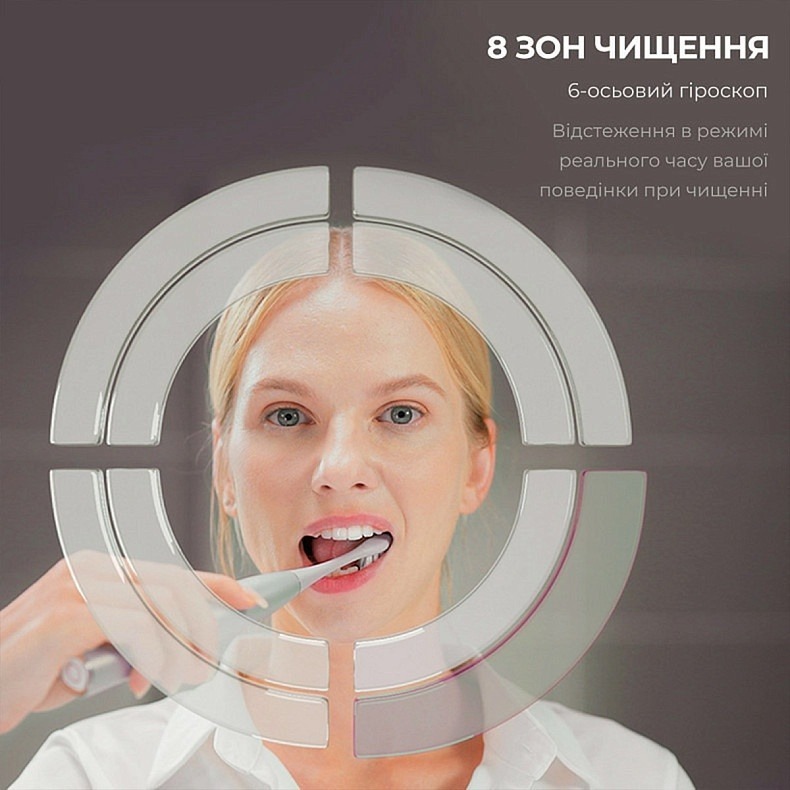 Електрична зубна щітка Oclean X Plus Pro Digital Blue (6970810556186) фото5