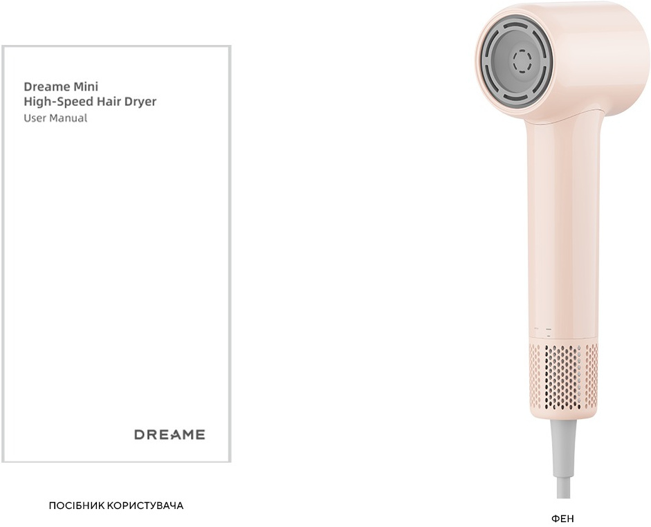 Фен Dreame Hair MINI Pink (AHG11AP) фото