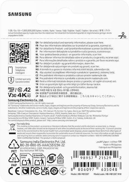 Карта пам'яті SAMSUNG MICRO SDXC T7 128GB (MB-MB128T/WW) фото5