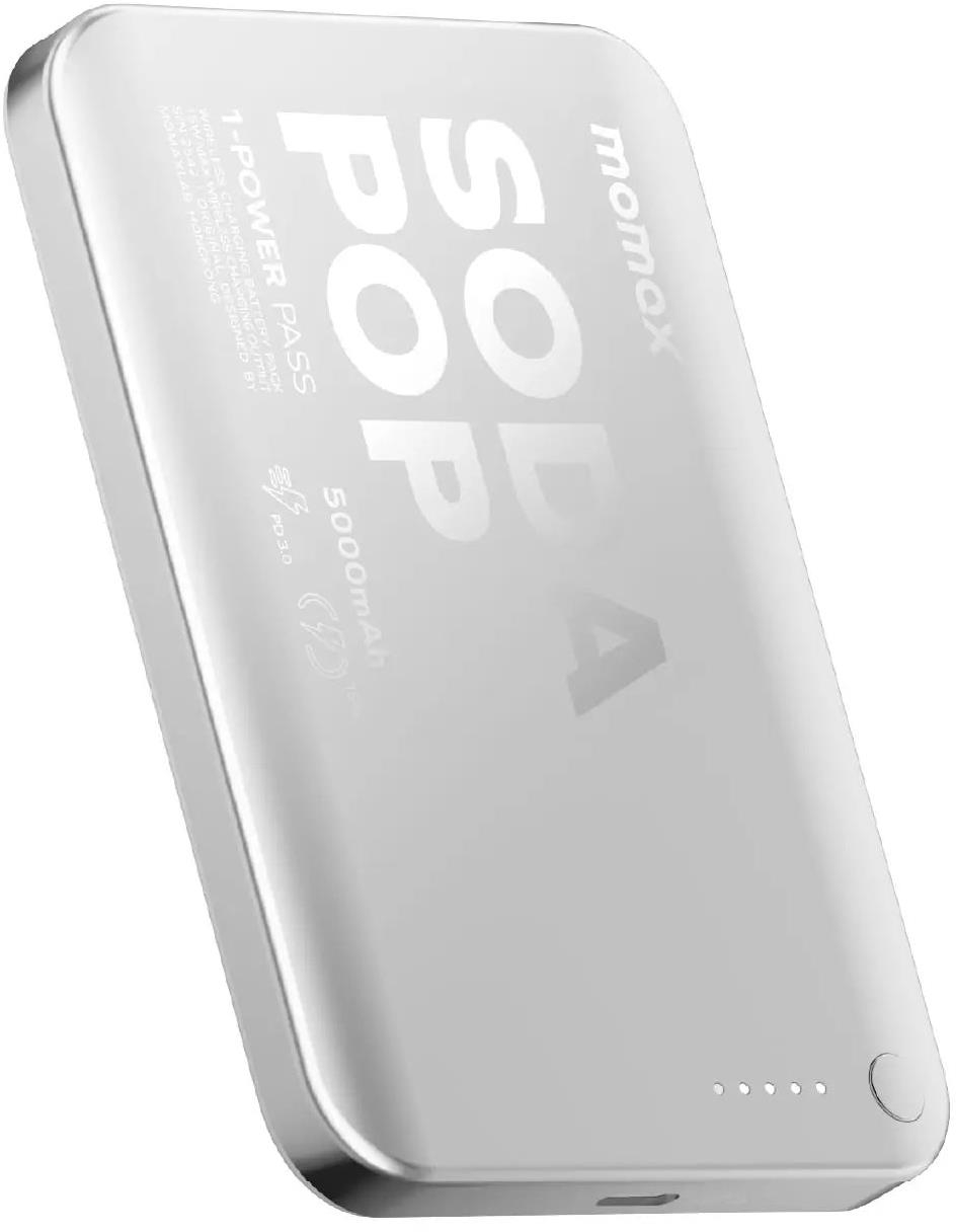 Портативний зарядний пристрій MOMAX WRL 5000mAh SILVER (IP165S) фото3