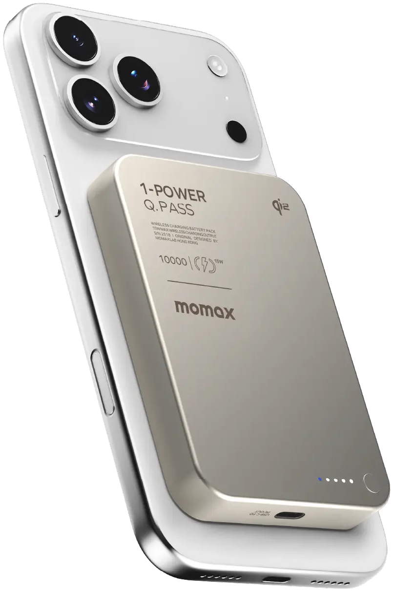 Портативний зарядний пристрій MOMAX WRL 10000mAh TITANIUM (IP136Q2L) фото