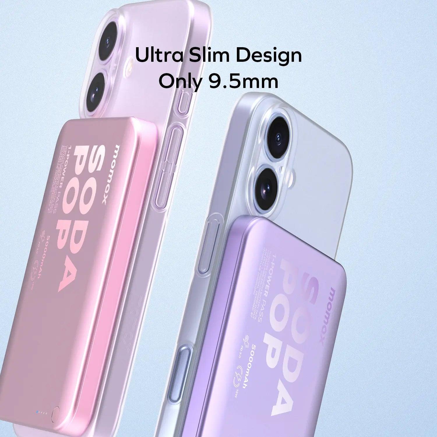 Портативний зарядний пристрій MOMAX WRL 5000mAh PINK (IP165P) фото4
