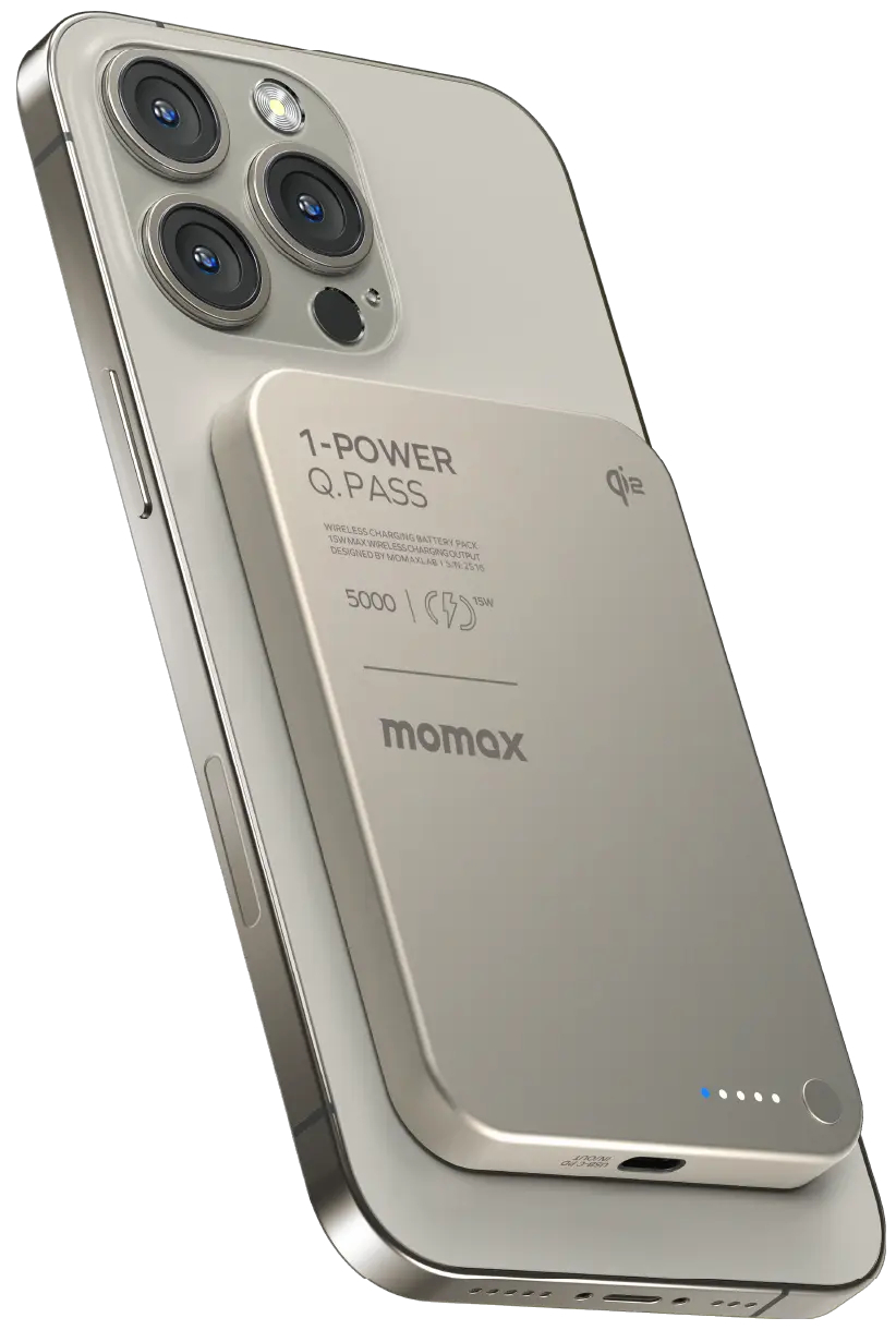 Портативний зарядний пристрій MOMAX WRL 5000mAh TITANIUM (IP129Q2L) фото4
