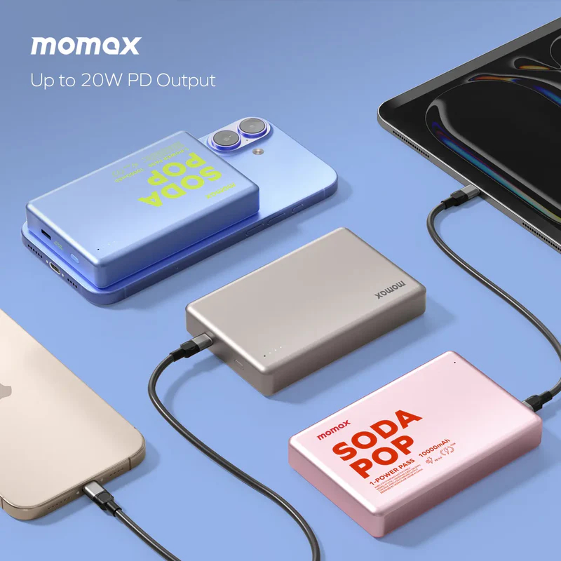 Портативний зарядний пристрій MOMAX WRL 10000mAh PINK (IP137AP2) фото4
