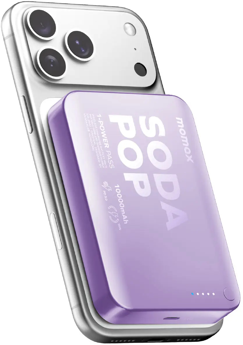 Портативний зарядний пристрій MOMAX WRL 10000mAh PURPLE (IP166U) фото5