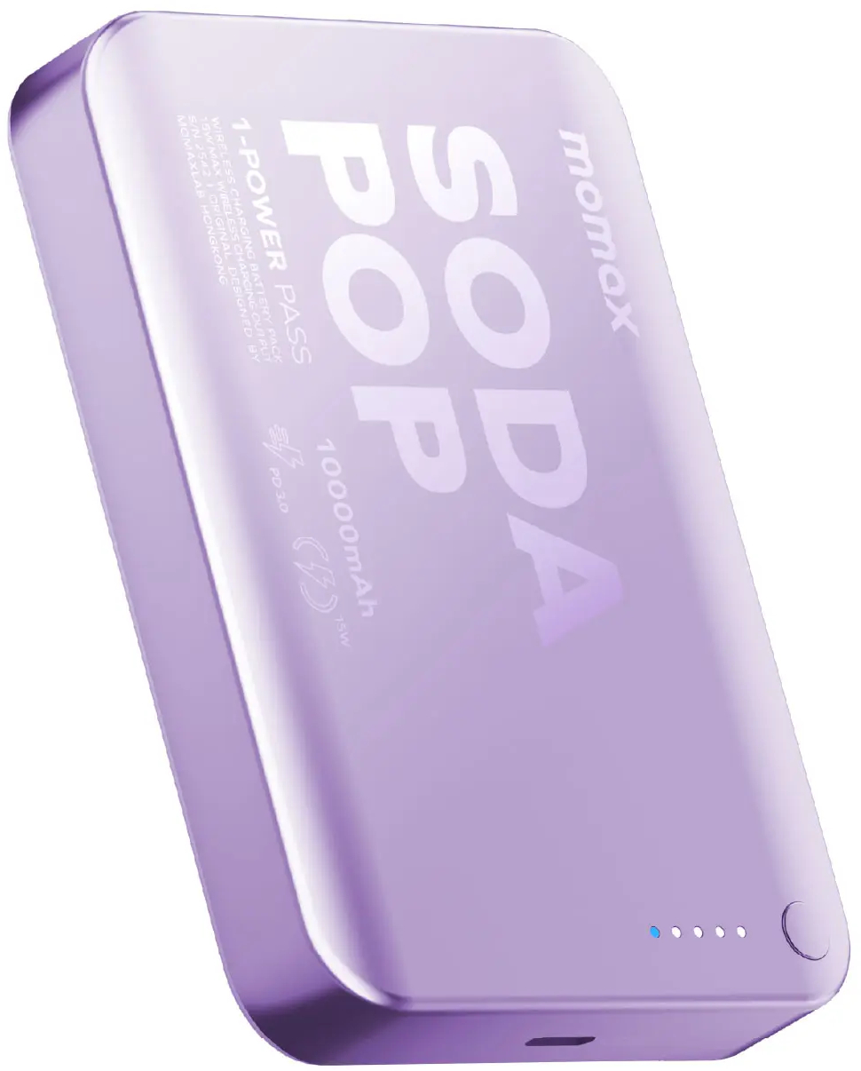Портативний зарядний пристрій MOMAX WRL 10000mAh PURPLE (IP166U) фото3