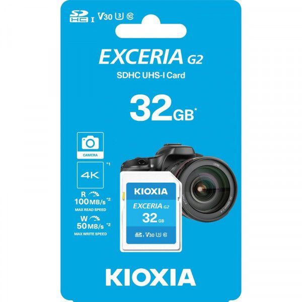 Карта памяти KIOXIA EXCERIA G2 SDHC 32GB U3 V30 (LNEX2L032GG4) фото2