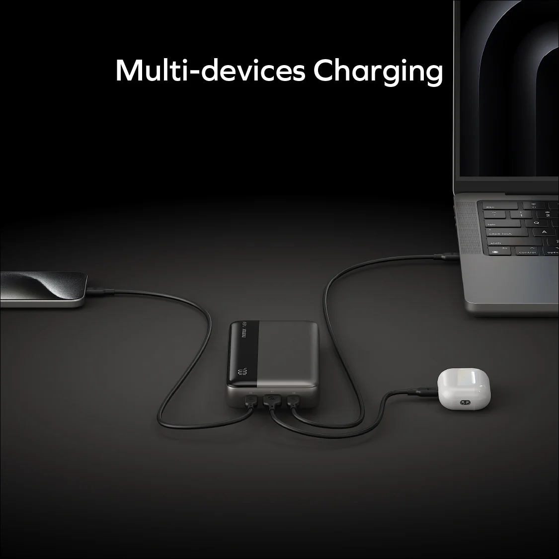 Портативний зарядний пристрій MOMAX USB-C 25000mAh BLACK (IP150D) фото