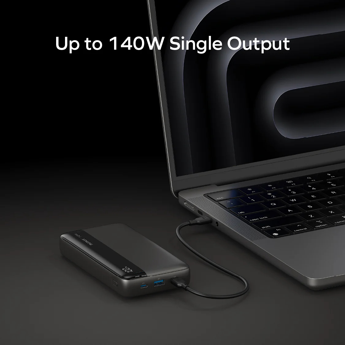 Портативний зарядний пристрій MOMAX USB-C 25000mAh BLACK (IP150D) фото