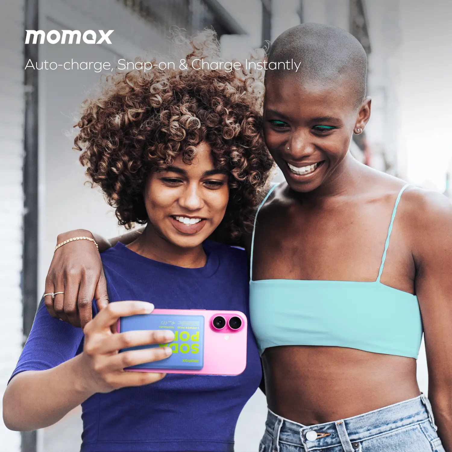 Портативний зарядний пристрій MOMAX WRL 10000mAh BLUE (IP137AB) фото5