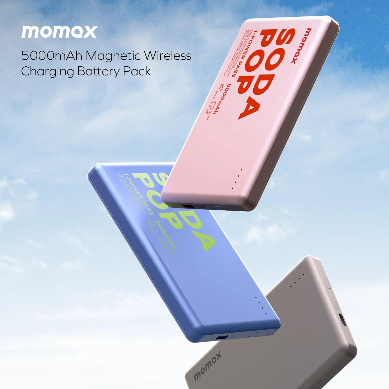 Портативний зарядний пристрій MOMAX WRL 5000mAh PINK (IP135AP2) фото4