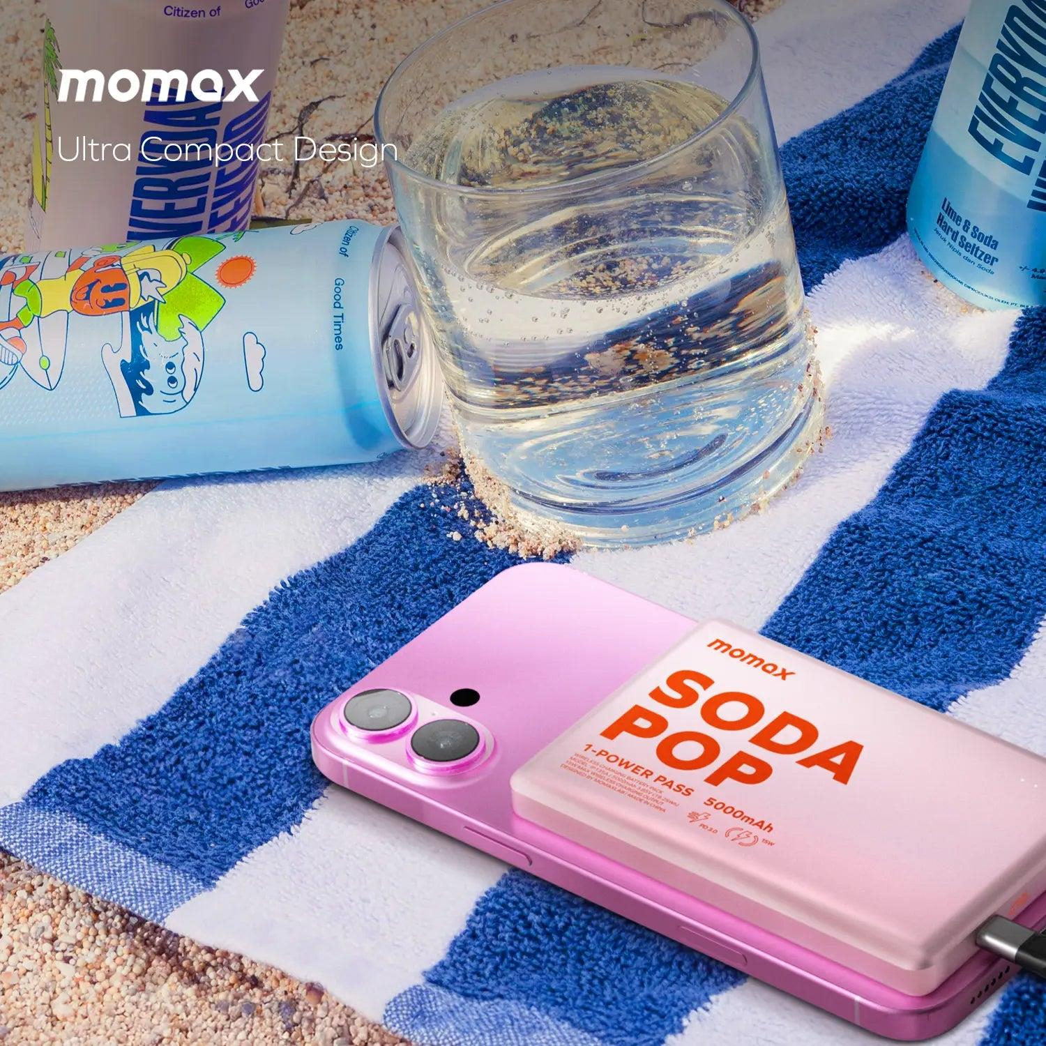 Портативний зарядний пристрій MOMAX WRL 5000mAh PINK (IP135AP2) фото5