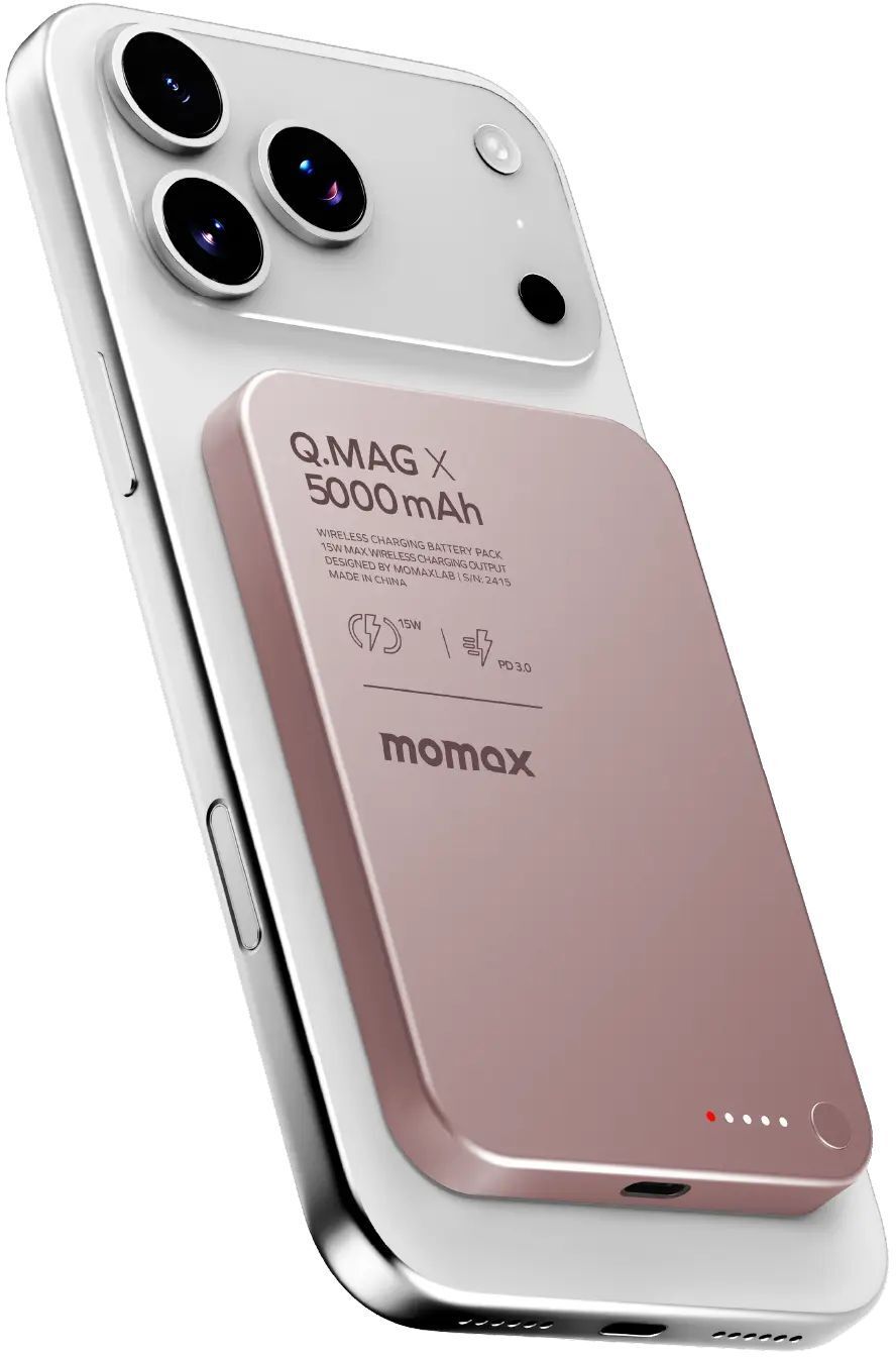 Портативний зарядний пристрій MOMAXWRL 5000mAh Q.MAG X PINK (IP116AP) фото2