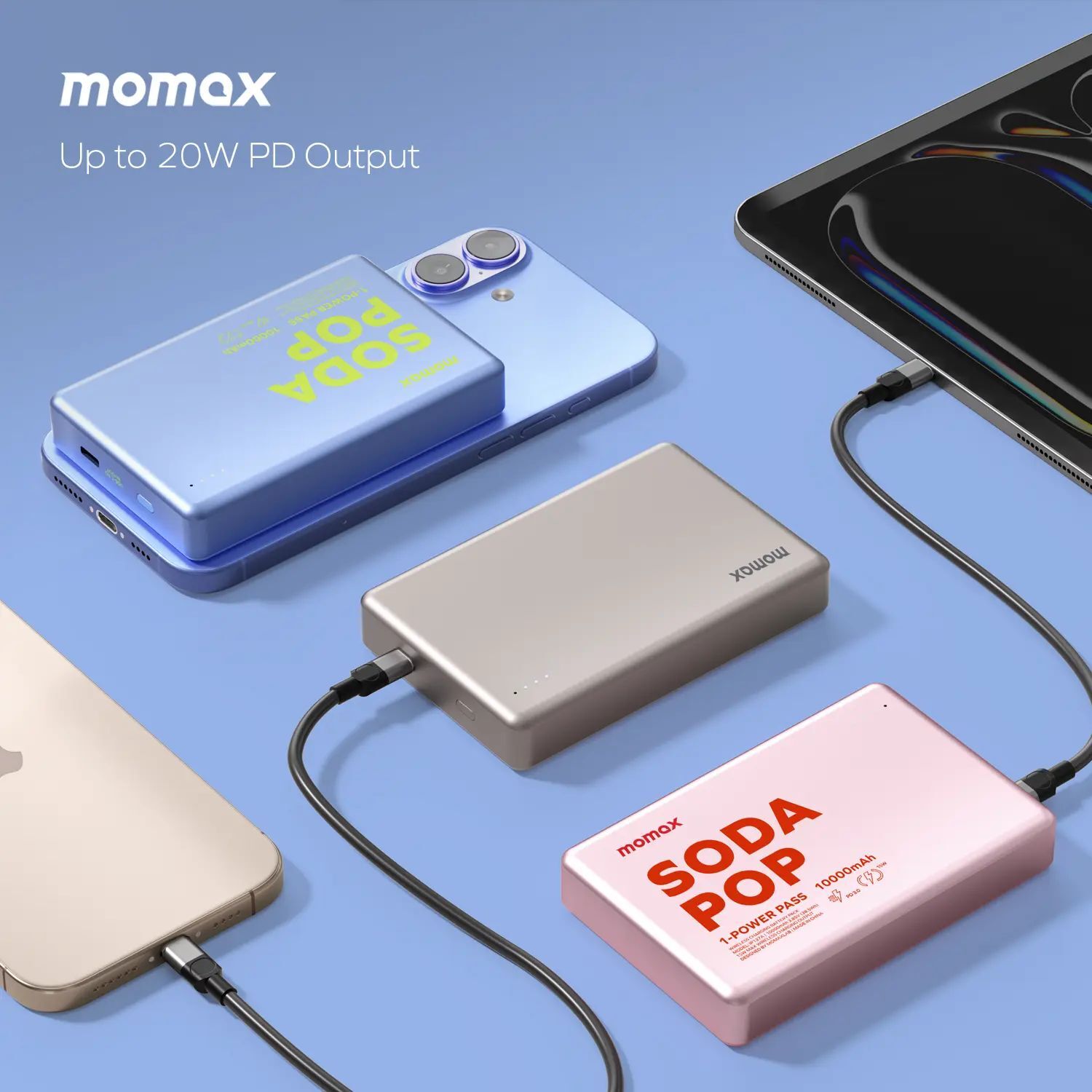 Портативний зарядний пристрій MOMAX WRL 10000mAh TITANIUM (IP137L) фото6