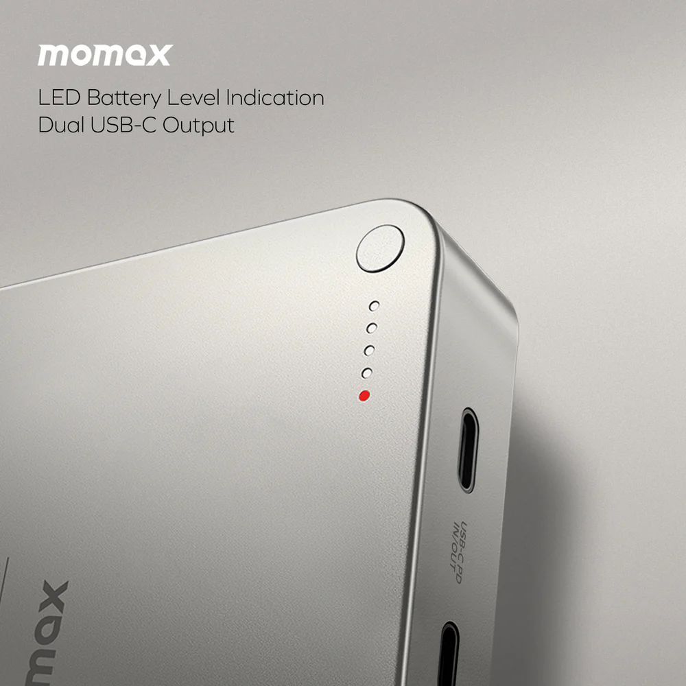 Портативний зарядний пристрій MOMAX WRL 20000mAh Q.MAG X2 TITANIUM (IP133E) фото4