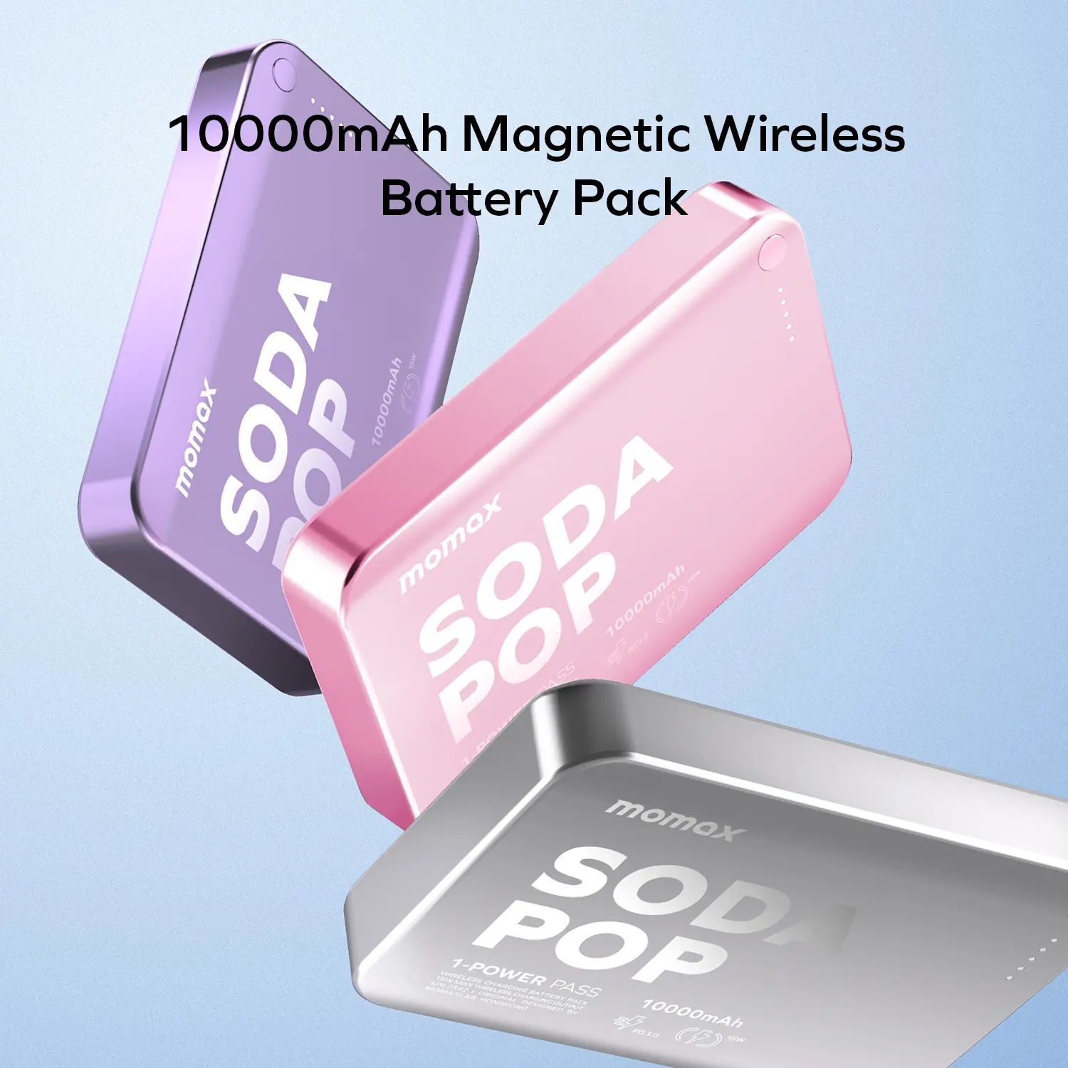 Портативний зарядний пристрій MOMAX WRL 10000mAh SILVER (IP166S) фото6