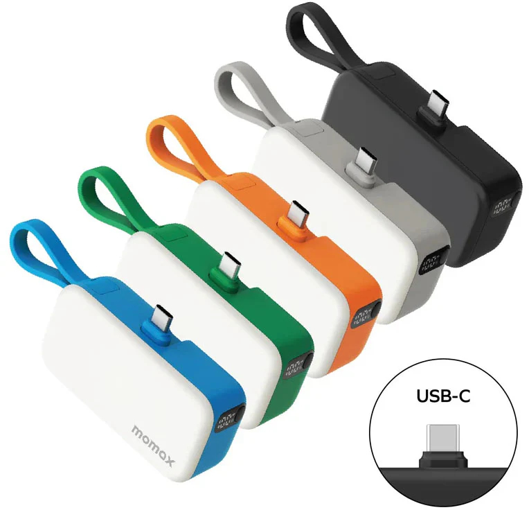 Портативний зарядний пристрій MOMAX USB-C 5000mAh BLACK (IP130D) фото