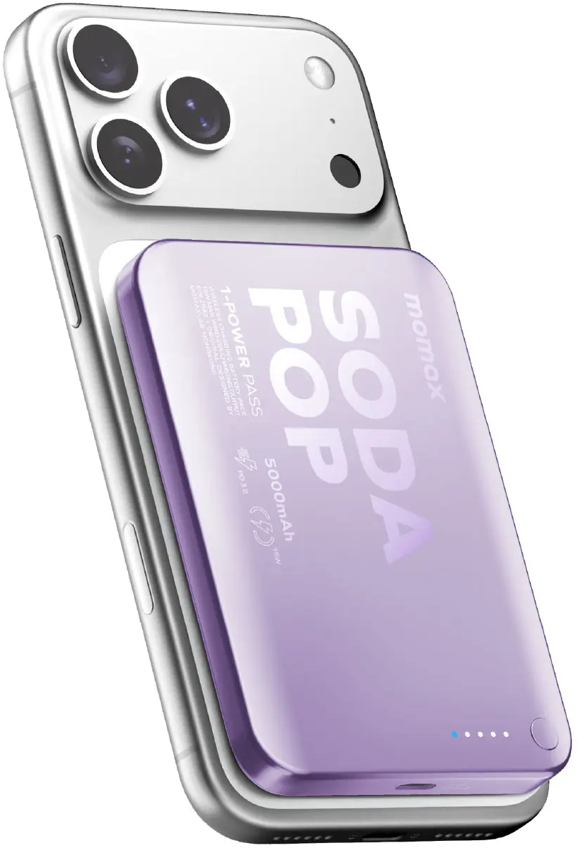 Портативний зарядний пристрій MOMAX WRL 5000mAh PURPLE (IP165U) фото4