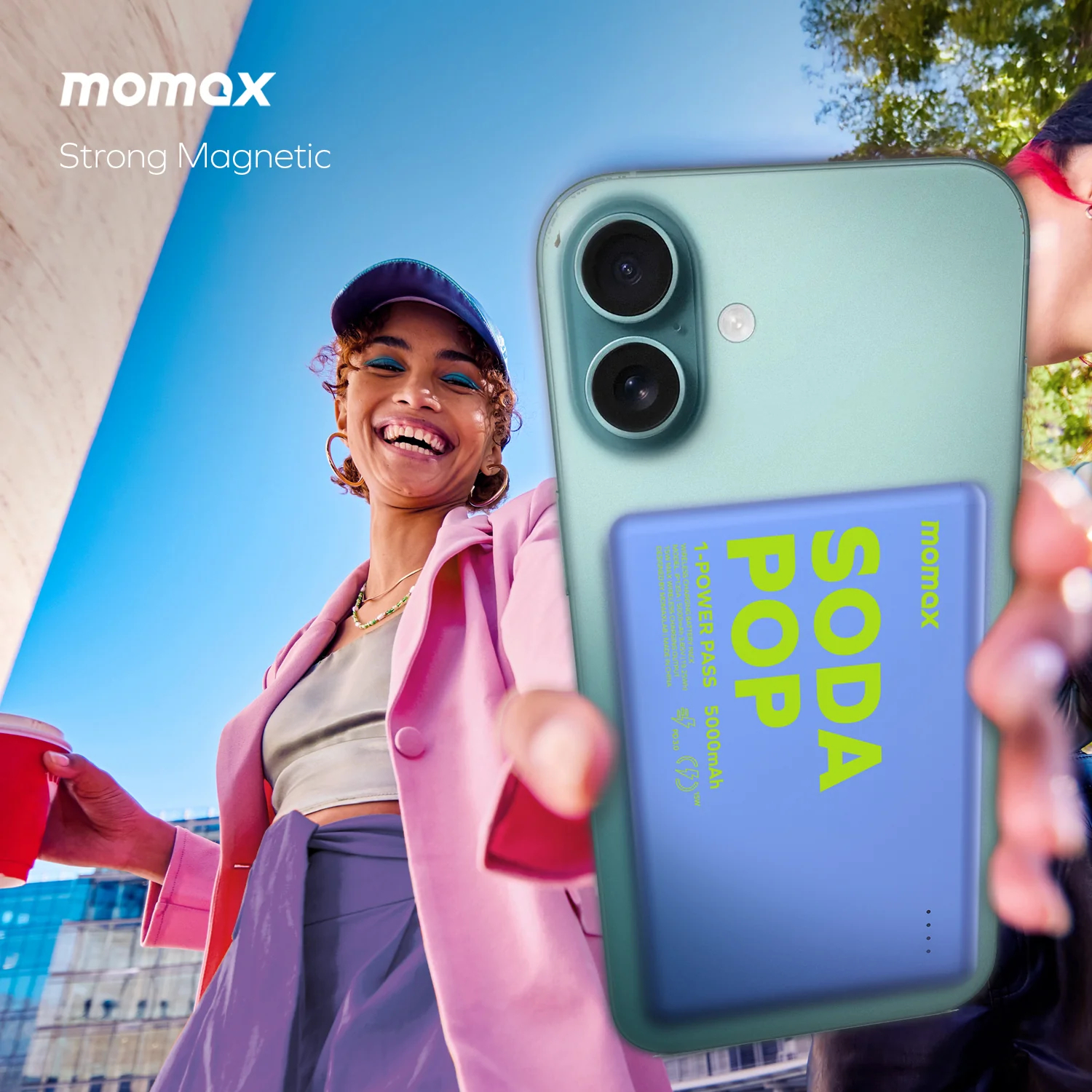 Портативний зарядний пристрій MOMAX WRL 5000mAh BLUE (IP135AB2) фото