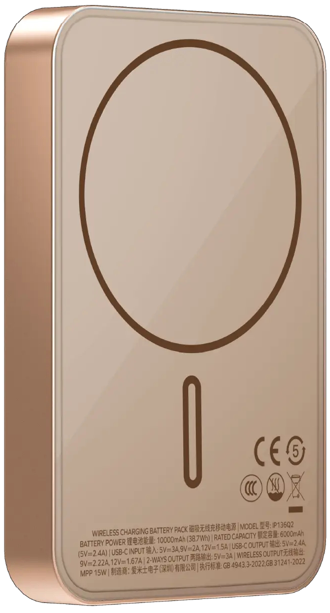 Портативное зарядное устройство MOMAX WRL 10000mAh DESERT TITAN (IP136Q2L2) фото2