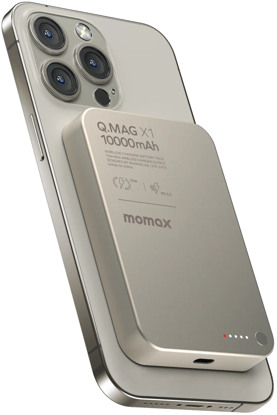 Портативний зарядний пристрій MOMAX WRL 10000mAh Q.MAG X1 TITAN (IP117AE) фото2