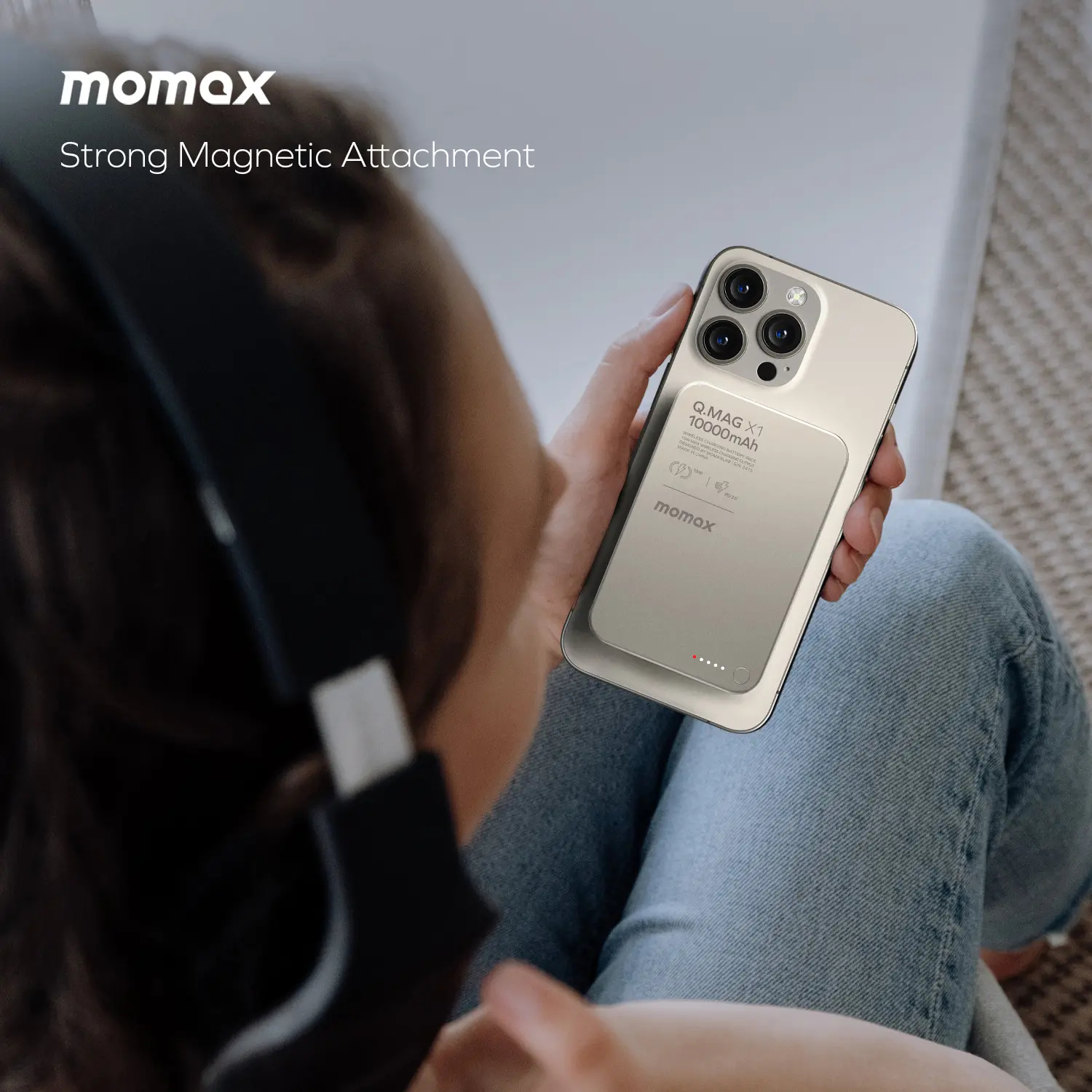 Портативний зарядний пристрій MOMAX WRL 10000mAh Q.MAG X1 TITAN (IP117AE) фото9