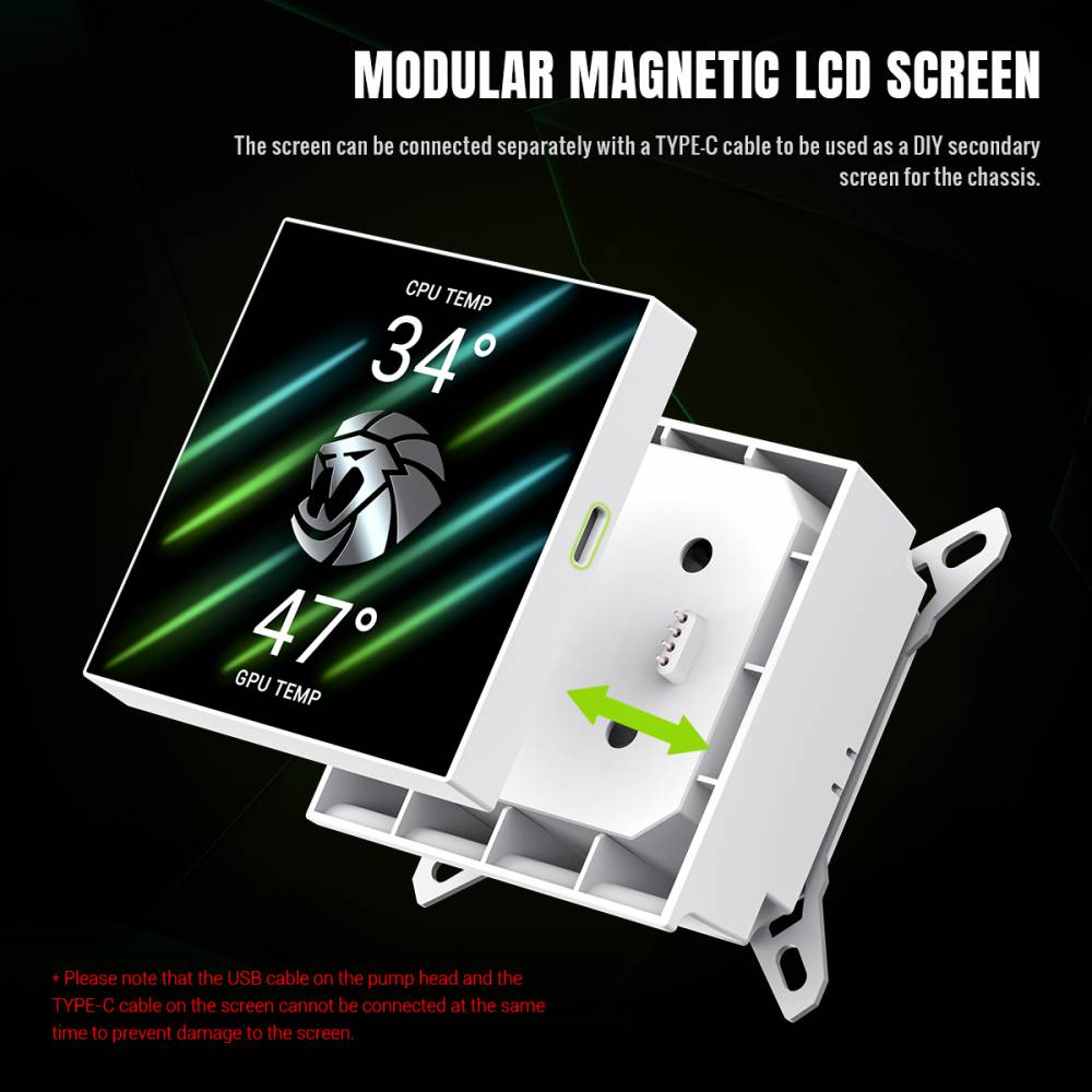 Система рідинного охолодження GameMax GLACIER 240 LCD WH фото14