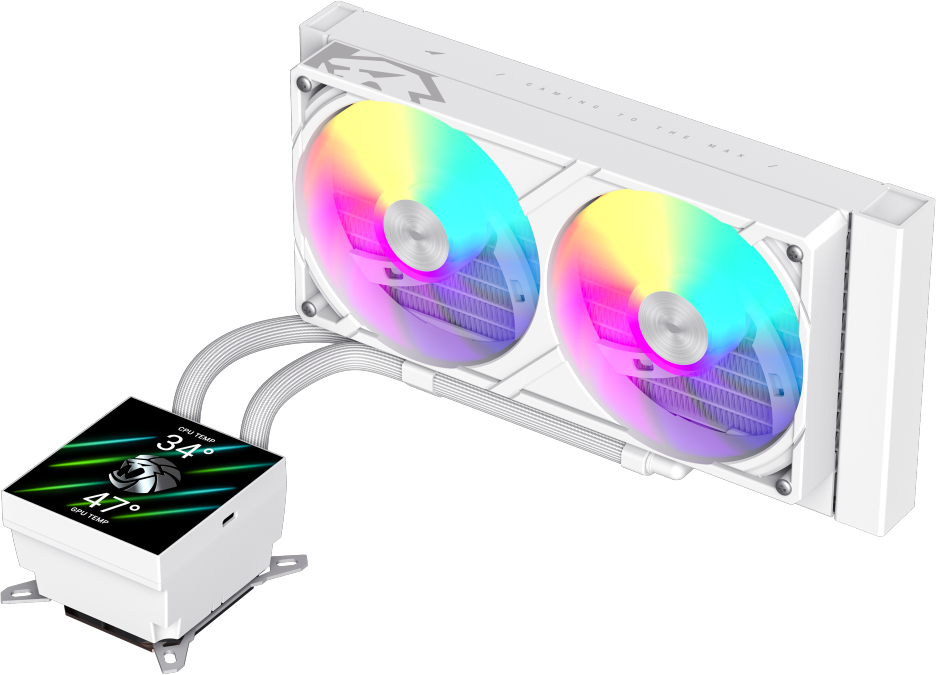 Система рідинного охолодження GameMax GLACIER 240 LCD WH фото4