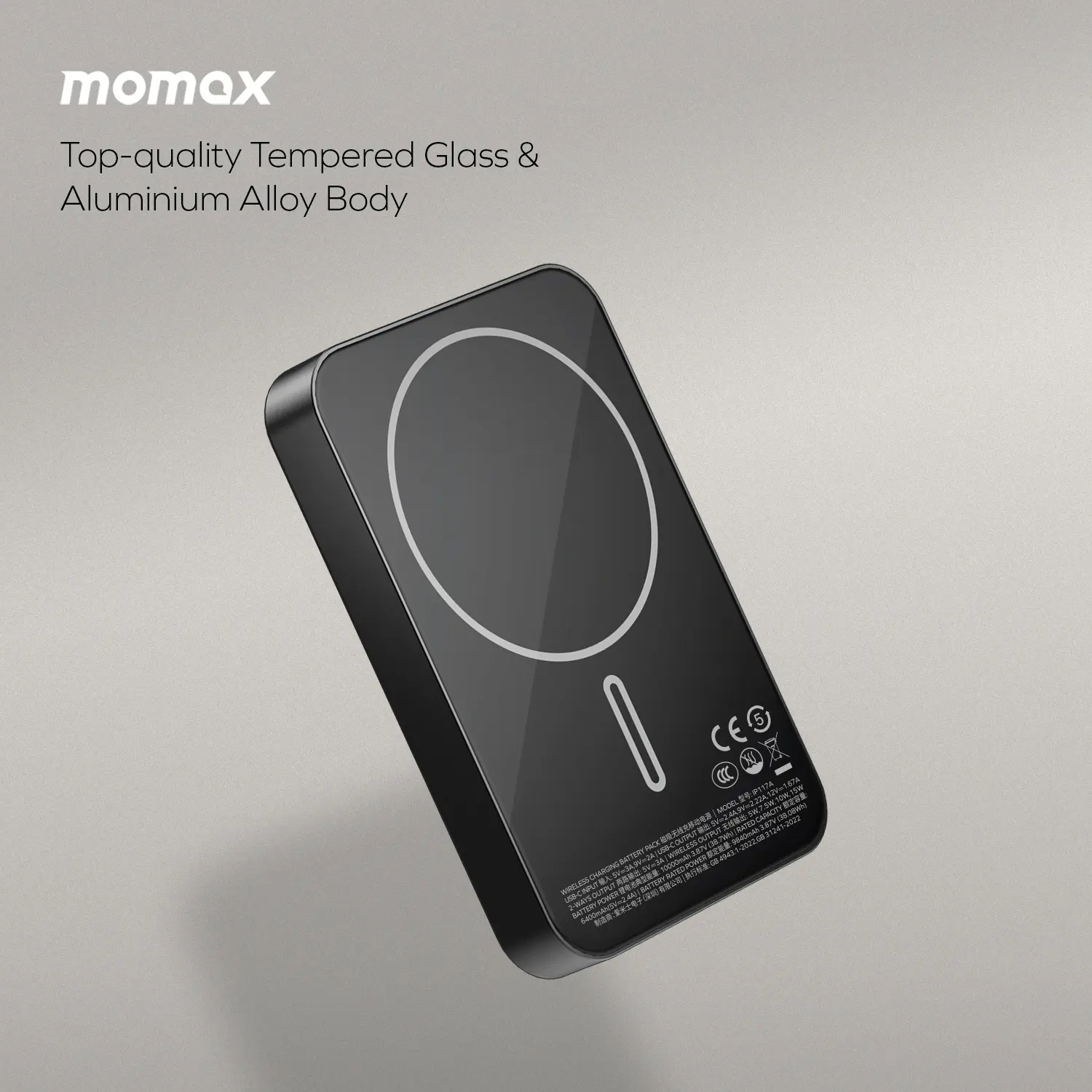 Портативний зарядний пристрій MOMAX WRL 10000mAh Q.MAG X1 BLACK (IP117AD) фото4