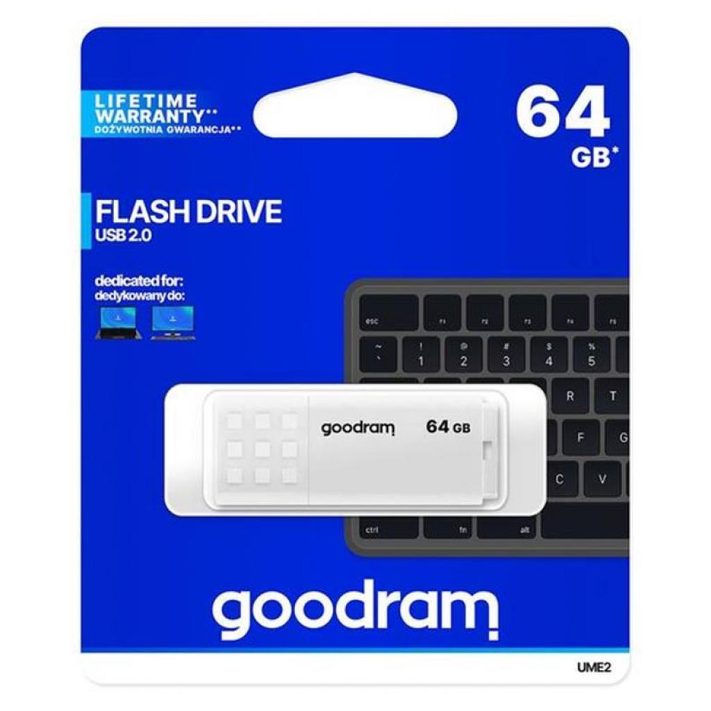 Накопитель GOODRAM USB 2.0 64GB UME2 WHITE (UME2-0640W0R11) фото3