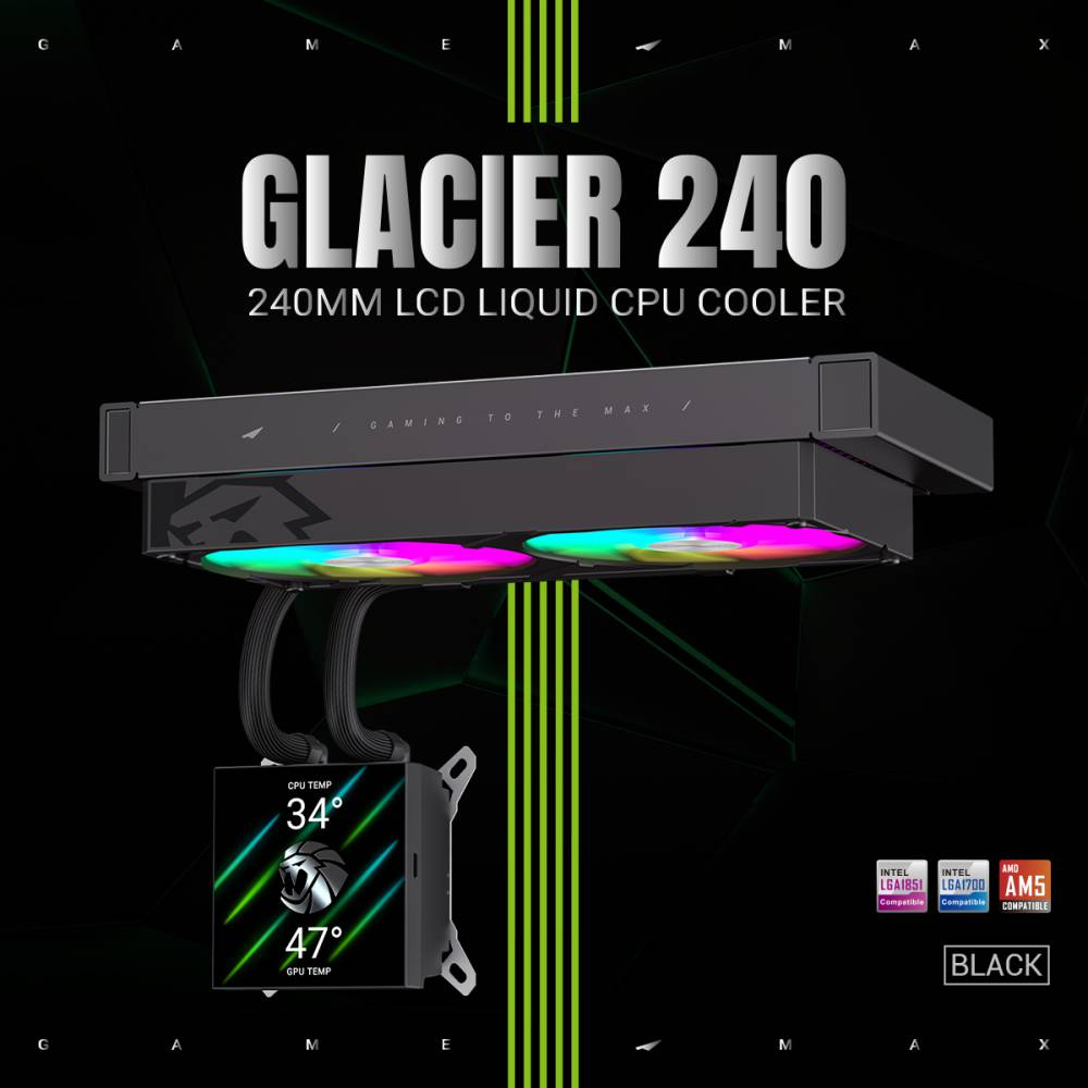 Система рідинного охолодження GameMax GLACIER 240 LCD BK фото11