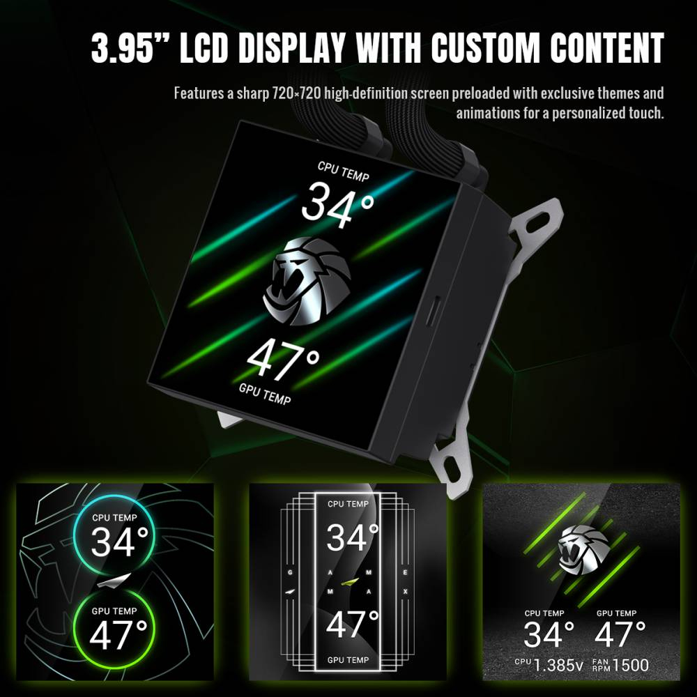 Система рідинного охолодження GameMax GLACIER 240 LCD BK фото13