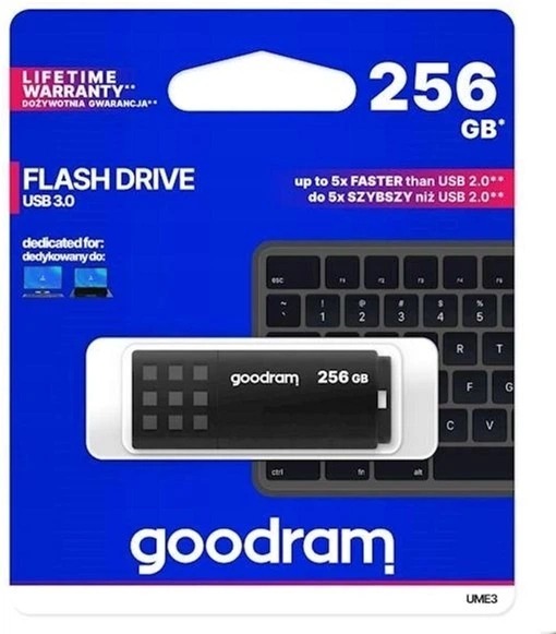 Накопитель GOODRAM USB 3.2 256GB UME3 60R/20W BLACK (UME3-2560K0R11) фото3