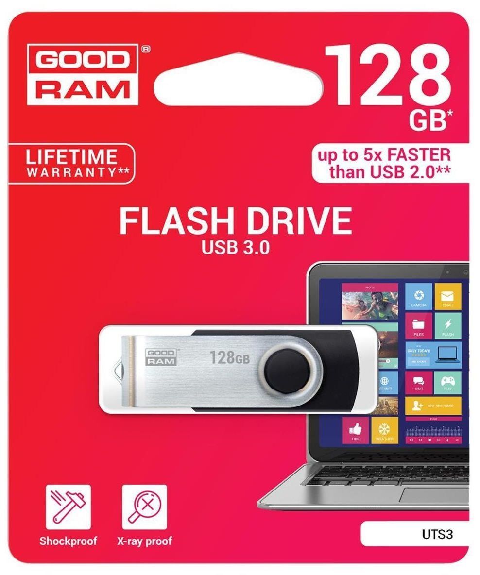 Накопитель GOODRAM USB 3.2 128GB UTS3 Black (UTS3-1280K0R11) фото3