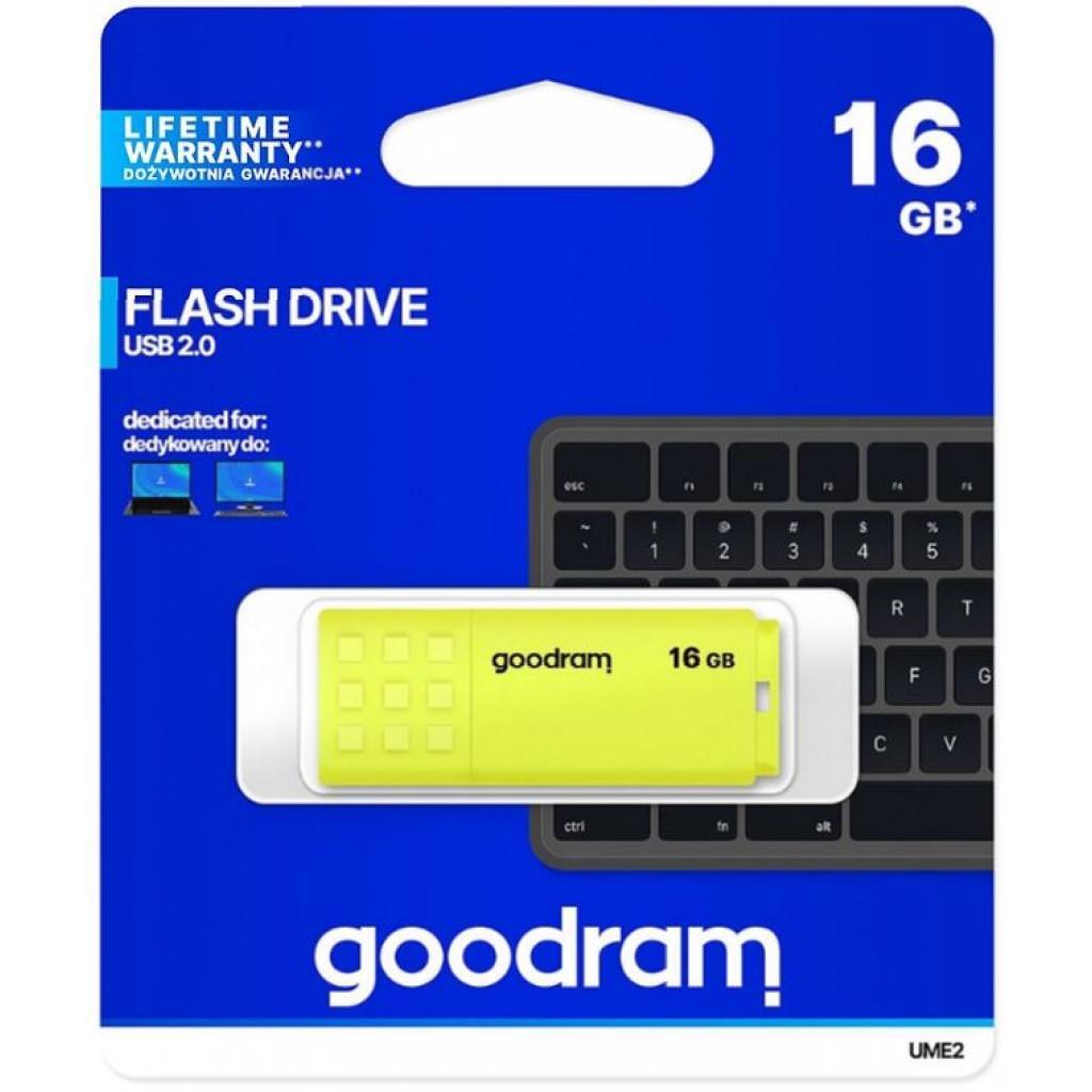 Накопитель GOODRAM USB 2.0 16GB UME2 YELLOW (UME2-0160Y0R11) фото3