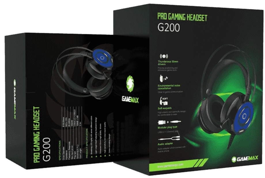 Игровая гарнитура Gamemax HG200 Black фото5