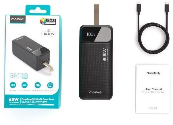 Портативное зарядное устройство Choetech Power Bank 50000mAh (B733) фото4
