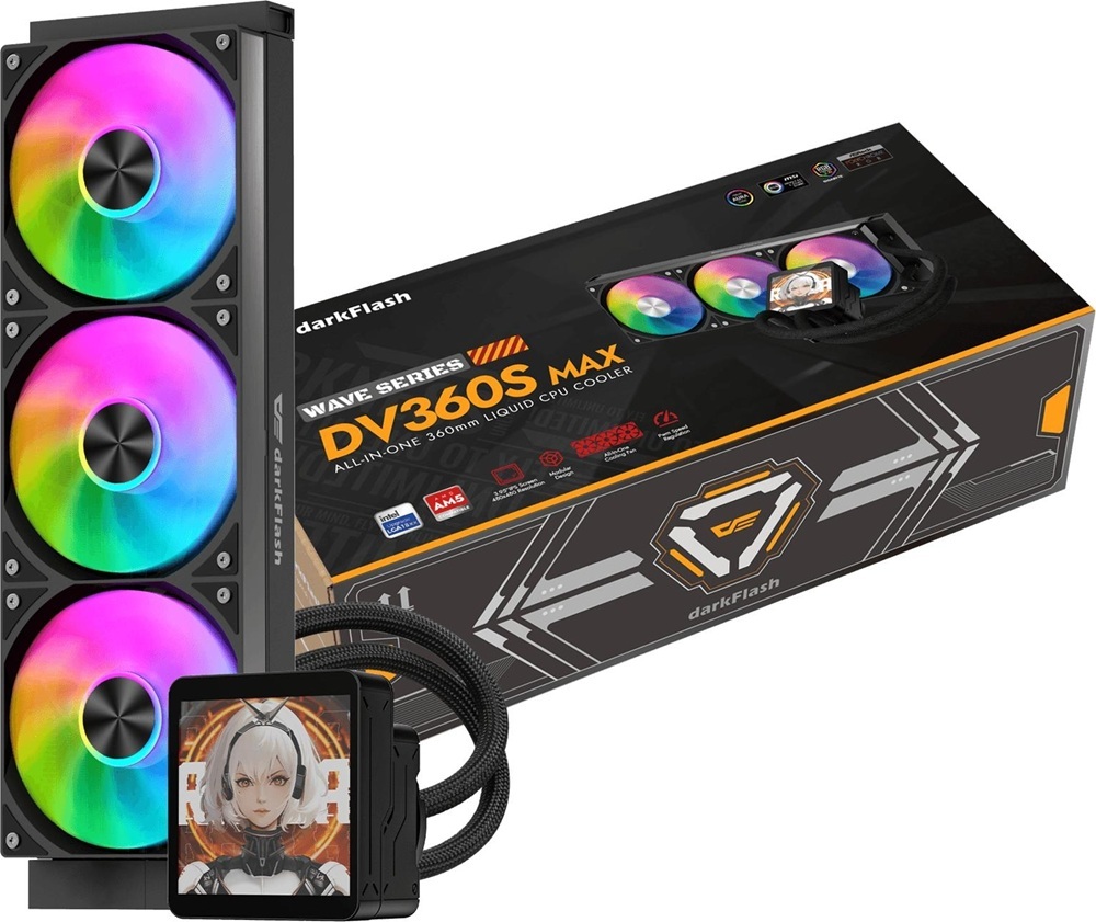 Система рідинного охолодження DARKFLASH DV360S MAX BLACK фото4