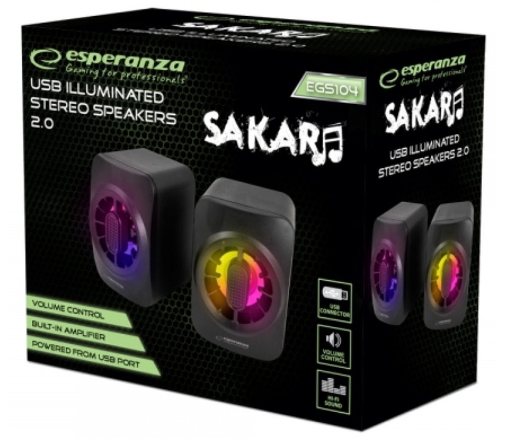 Акустическая система Esperanza Led Rainbow Sakara EGS104 фото3