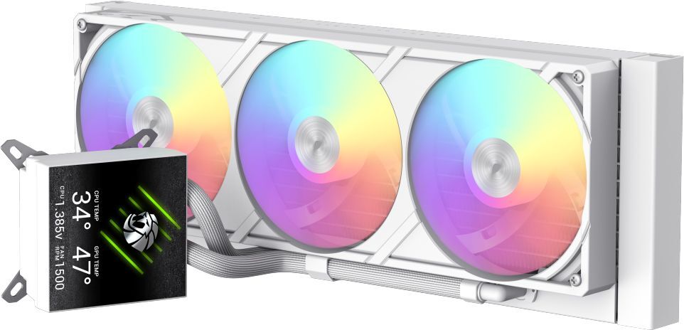 Система рідинного охолодження GAMEMAX GLACIER 360 LCD WH фото4